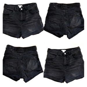 Black jean shorts